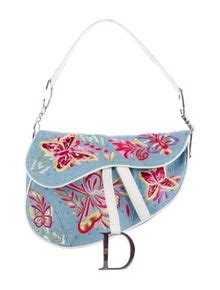 christian dior butterfly saddle bag